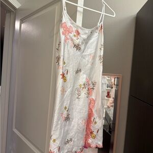 Victoria's Secret Satin Slip Dress with Floral Accents
